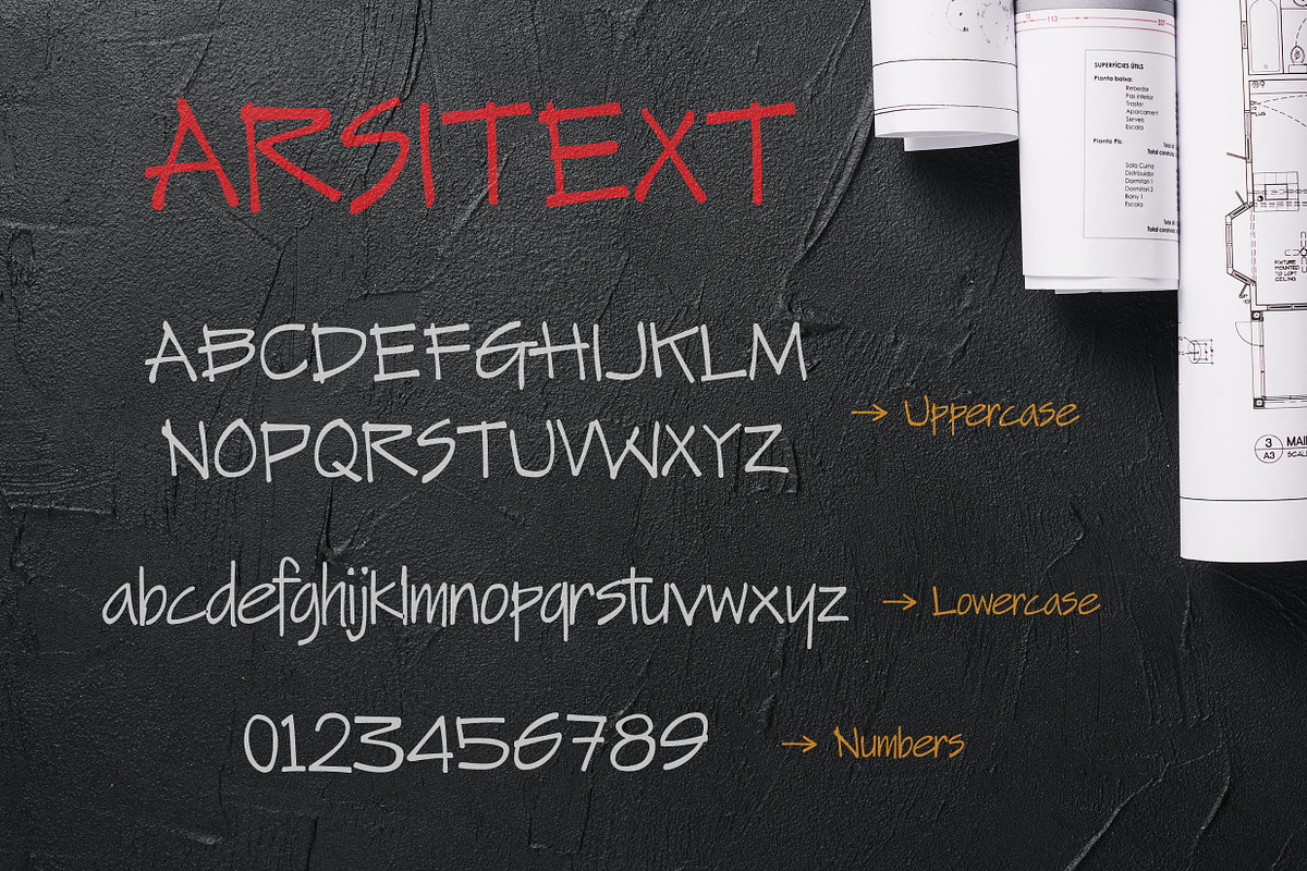 ARSITEXT - Handwriting Font preview 2