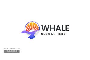 Whale Gradient Colorful Logo, a Branding & Logo Template by ivan_artnivora