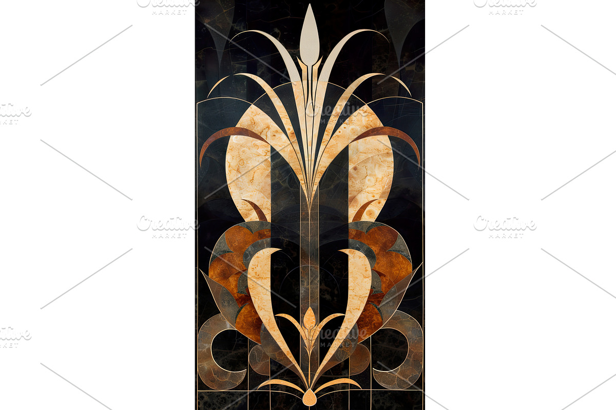 Art Deco background featuring, an Illustration by Lermont51
