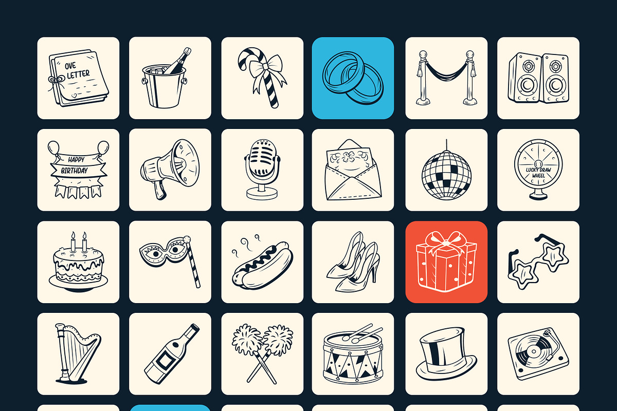 Party and Celebration Doodles Icon, an Object Graphic by Brickclay (Photo 8 of 8)