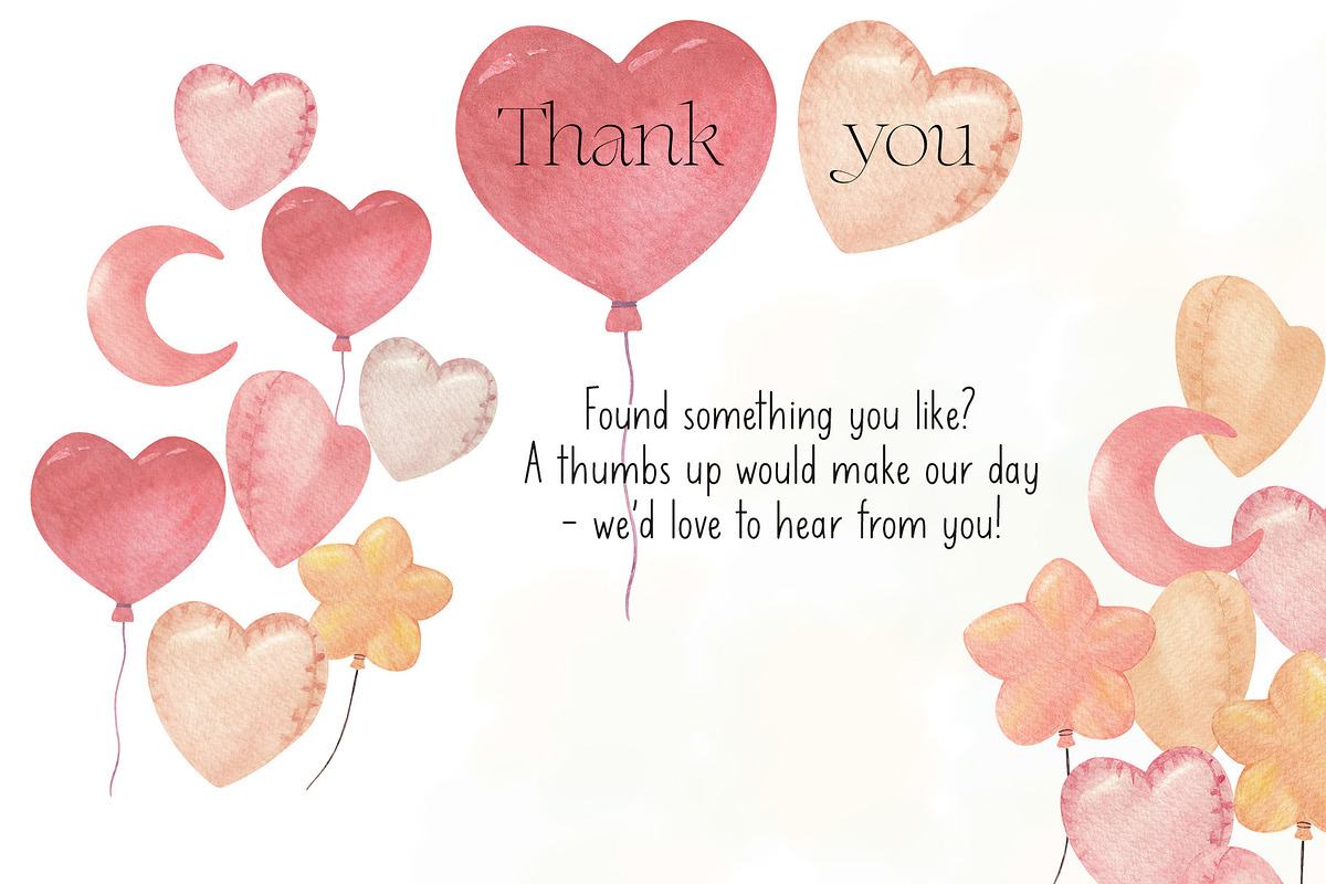 Watercolor Balloons Clipart Set, a Decorative Illustration by Sunshine Art (Photo 8 of 8)