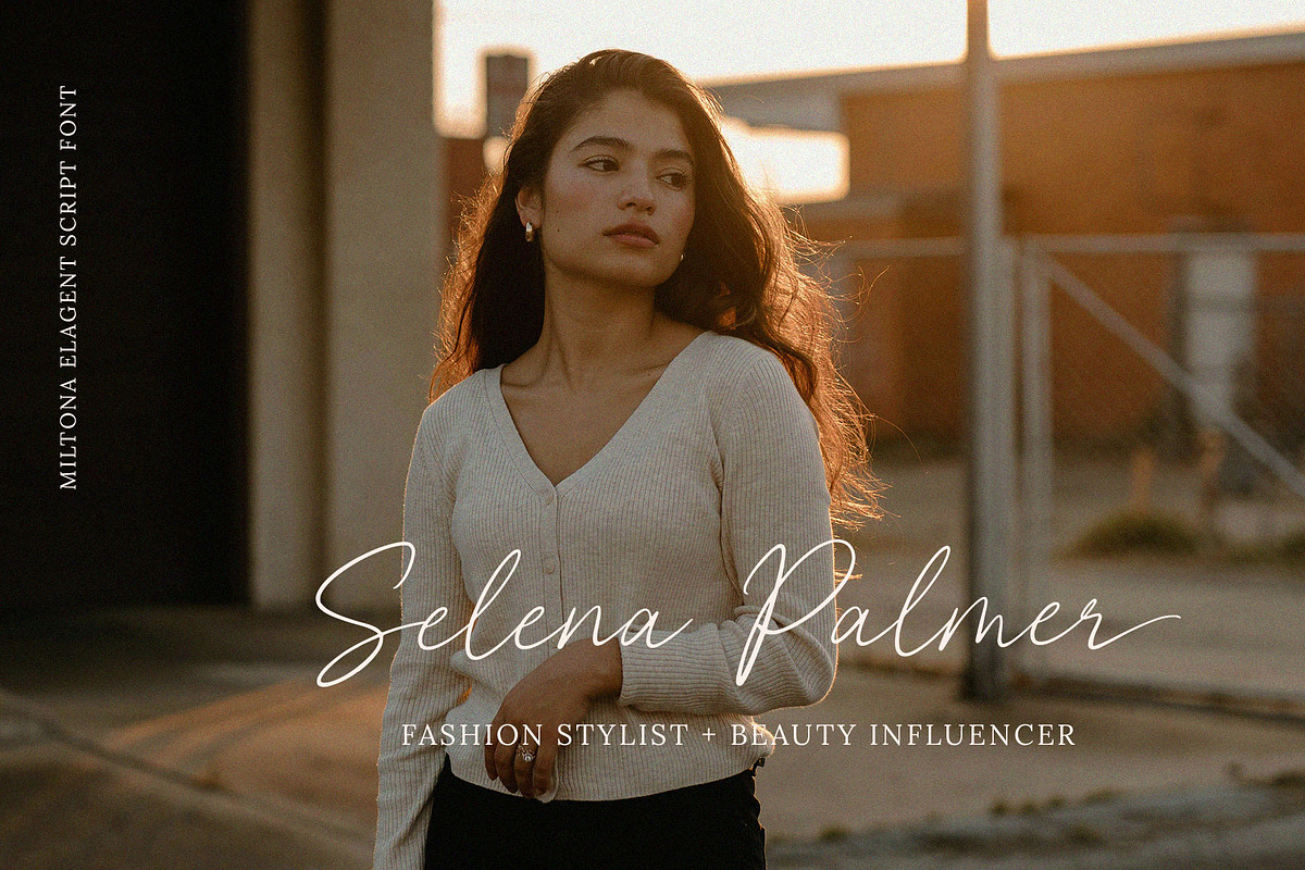 Miltona Elegant Script Font, a Script Font by Seagulls Creative (Photo 4 of 10)