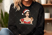 Retro Girl Christmas Coffee Club PNG, an Illustration by Craft Nest (Thumbnail 4 of 6)