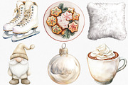 Cozy White Christmas Clipart, an Illustration by Canvas Craft (Thumbnail 2 of 8)