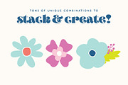 Retro Funky Vector Flower Set, an Object Graphic by Ashley DeMeyere (Thumbnail 4 of 5)