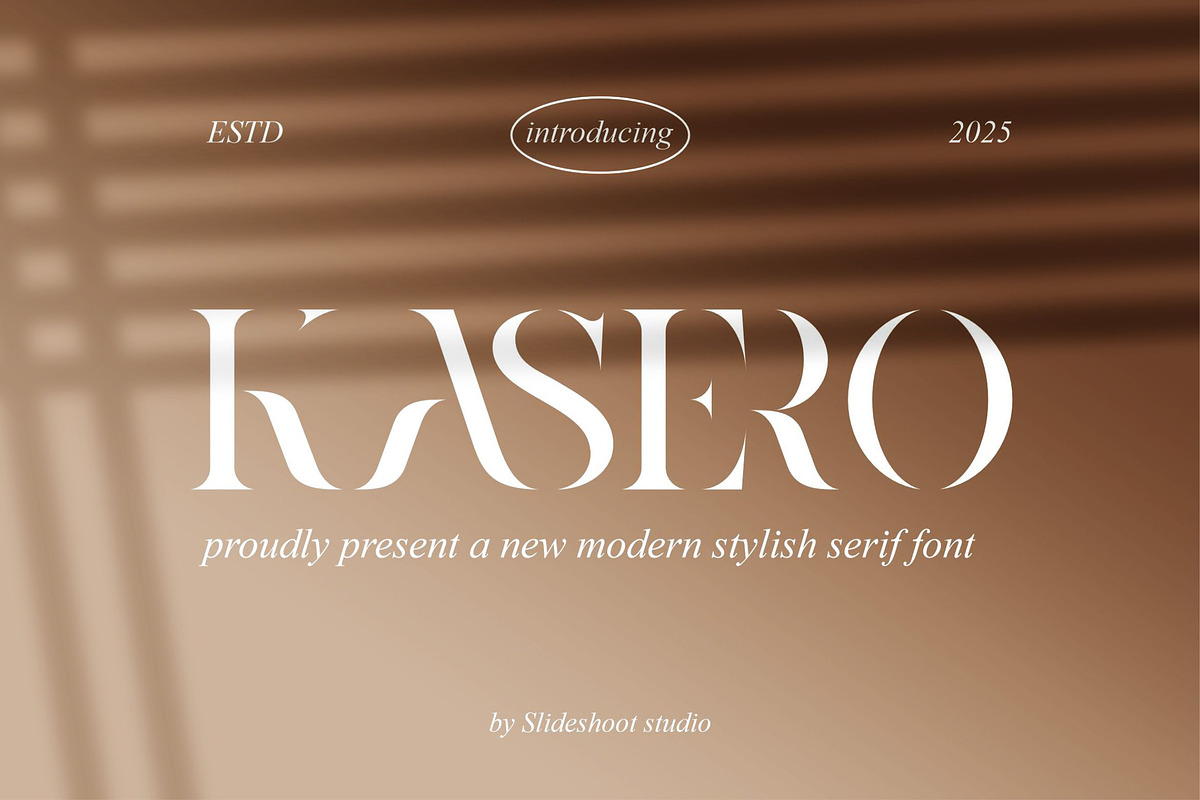 Kasero || Stencil Serif Font, a Serif Font by Idea Studio (Photo 1 of 10)