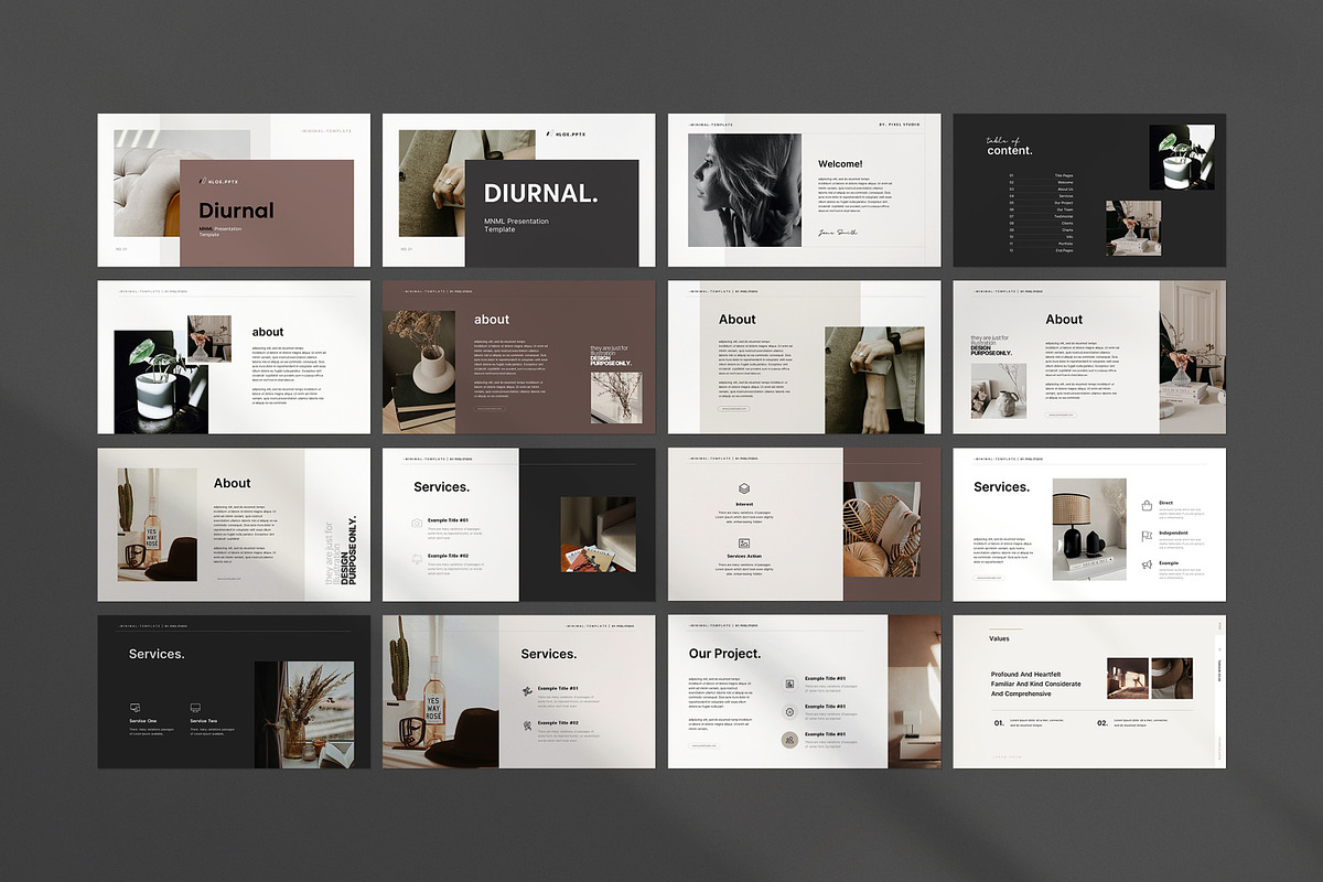 Minimalist PowerPoint Template, a Presentation Template by ...