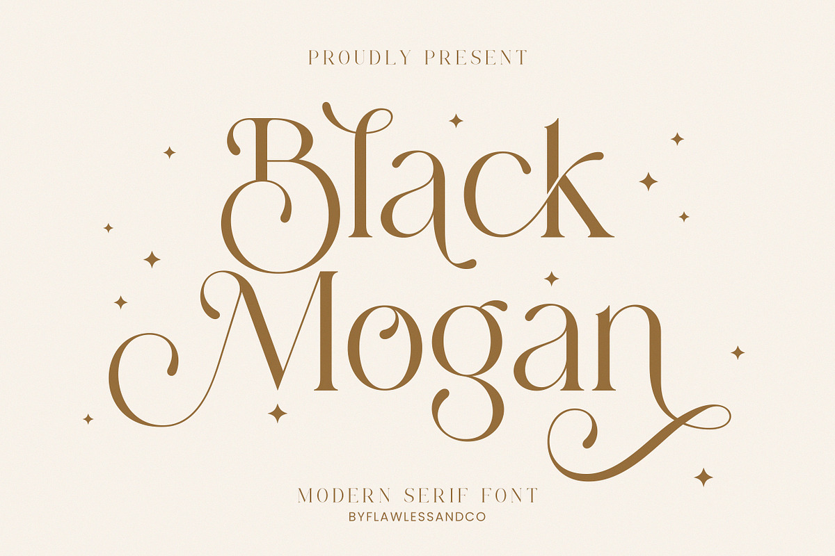 Mogan-Modern Serif Font, a Serif Font by Flawless And Co (Photo 1 of 11)