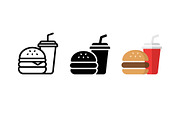 Burger & Drink Vector Design, a Solid Icon by Artonix (Thumbnail 2 of 2)