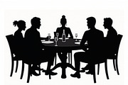 Dinner Table Silhouette Art, an Illustration by hafijul (Thumbnail 7 of 9)