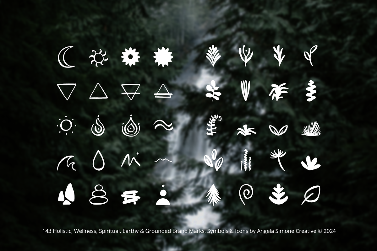 Holistic Wellness Spiritual Icons, a Solid Icon by angela simone creative (Photo 9 of 11)