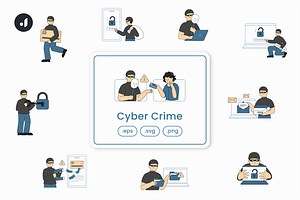 Cyber Crime Illustration, an Object Graphic by Jump Studio