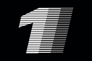 Number 1 speed motion lines logo