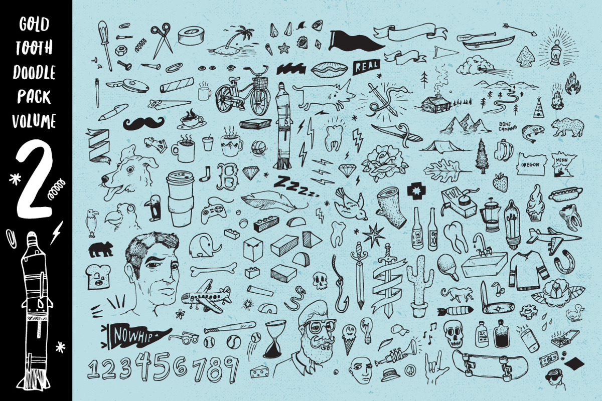 Doodle Pack Volume 2, a Graphic by Outback Design Co. (Photo 1 of 5)