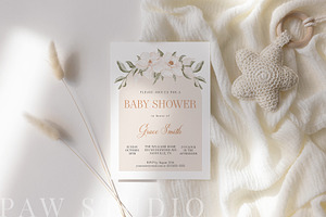 Baby Shower Invitation Boho Birthday