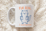 Cat and Coffee Line Art SVG Bundle, an Illustration by OK Design (Thumbnail 2 of 5)