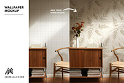 Wallpaper Mockup - Retro Sideboard, a Household Mockup by Andrea Muller (Thumbnail 2 of 6)