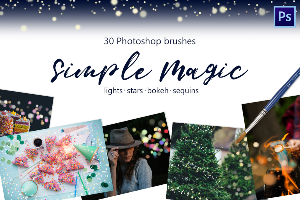 Magic brushes -lights, bokeh, tinsel, a Brush Add-On by Pikovit (Photo 1 of 17)