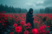 Poppy Field Dark Fantasy, a Person Illustration by StockVerse Creative (Thumbnail 2 of 4)