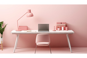 smooth table pink ai generated, an Abstract Photo by pikepicture