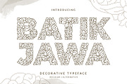 Batik Jawa Modern Decorative Font, a Font by Dicubit (Thumbnail 1 of 12)