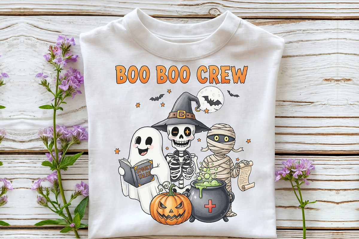 Boo Boo Crew Halloween Nurse Ghost, an Illustration by DreamCafeArt (Photo 3 of 7)
