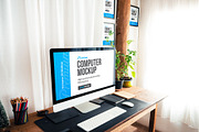 iMac Desk & Poster Frame Mockup, a Mockup by SimplDesign (Thumbnail 5 of 11)