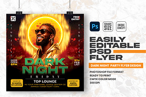 Dark Night Party Flyer Design, a Flyer Template by Shajib Shikder
