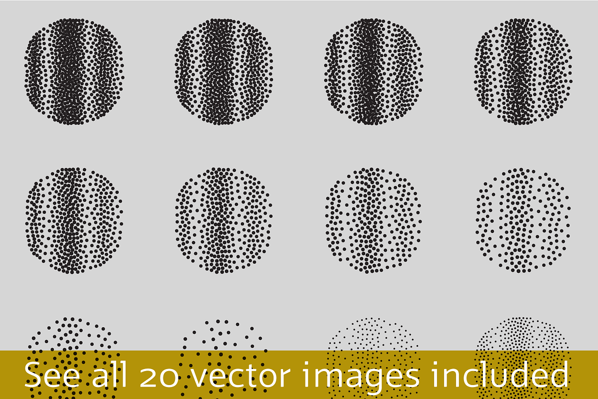 Circle Tones Vol. 19 | 20 Vectors, a Texture Graphic by invisiblelayer (Photo 2 of 5)