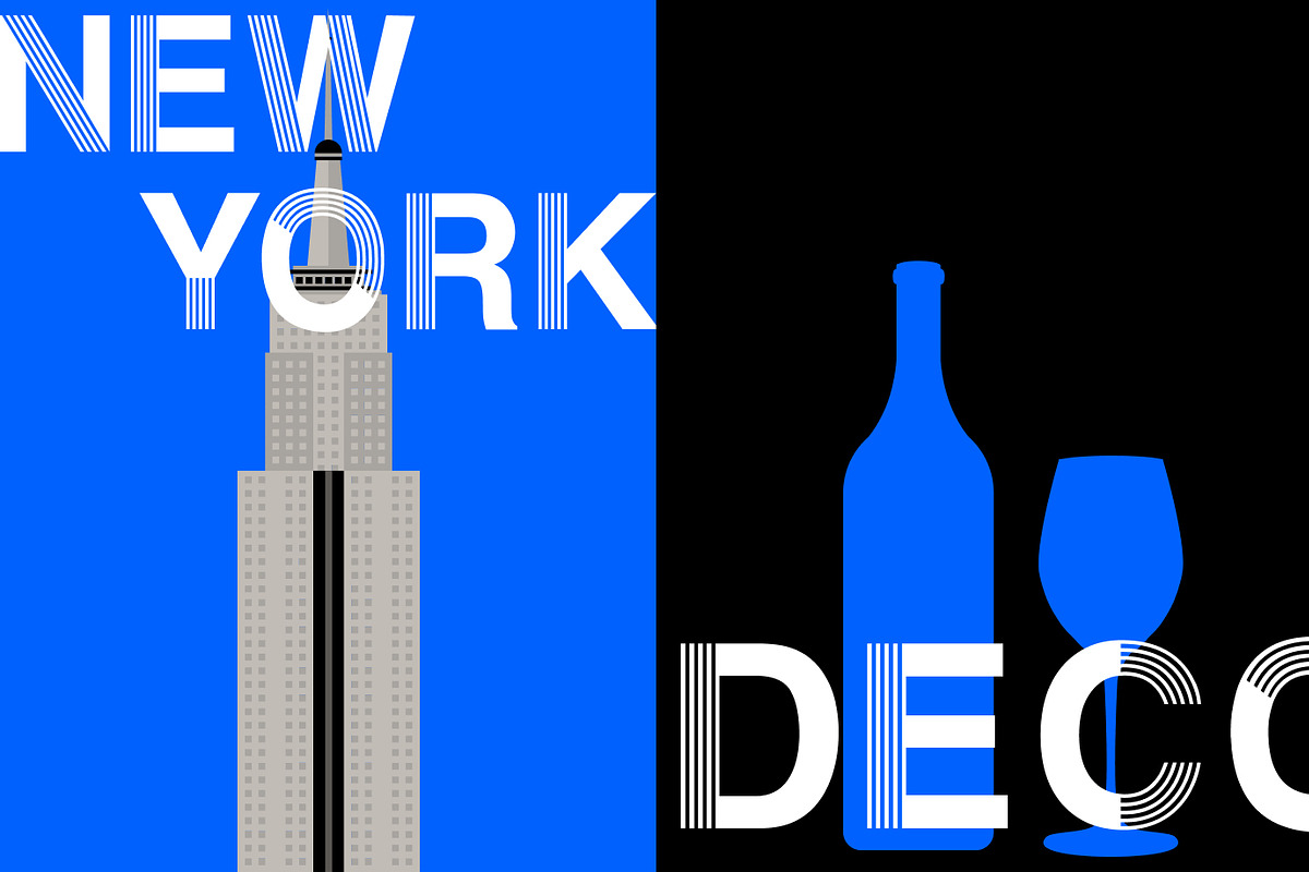 Polynes art deco font preview 7