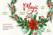 Christmas Procreate Brushes Bundle, a Brush Add-On by Red Ink (Thumbnail 9 of 10)