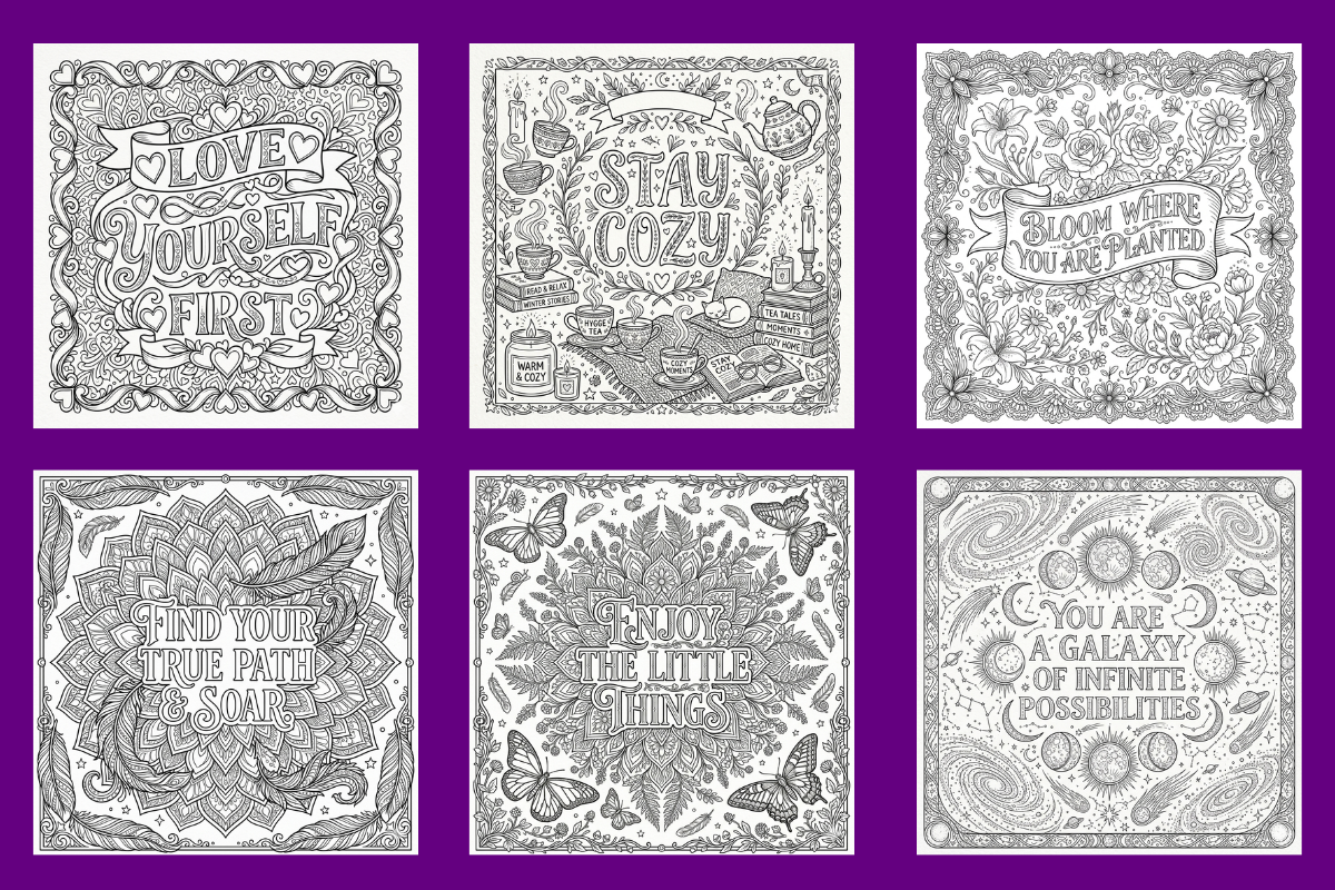 Inspirational Quotes Pages, a Texture Illustration by BerryPieArt (Photo 3 of 3)