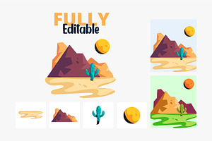 Flat Desert Icons