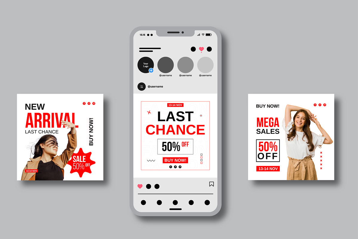 Modern Fashion Sell Social Media, a Social Media Template by MightyDesign (Photo 2 of 6)