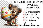 Whimsical Easter Teddy Bear Clipart, an Illustration by Daily.Designs (Thumbnail 2 of 8)