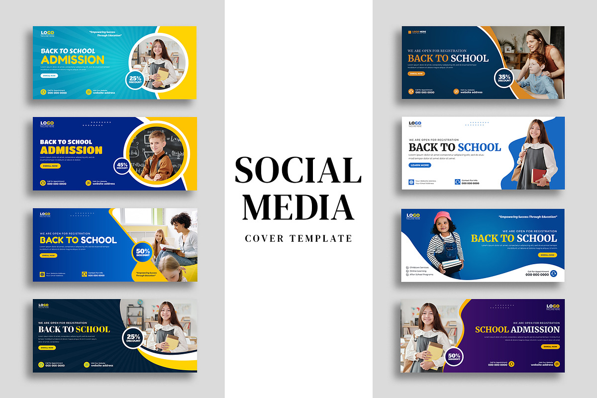 Back to School Social Media Cover, a Social Media Template by Designgrove