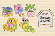 Cozy Reading Character Collection, an Education Illustration by Alina Sh (Thumbnail 2 of 9)