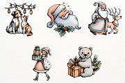 Cute Winter Christmas Clipart Bundle, an Illustration by Markicha Art (Thumbnail 5 of 9)
