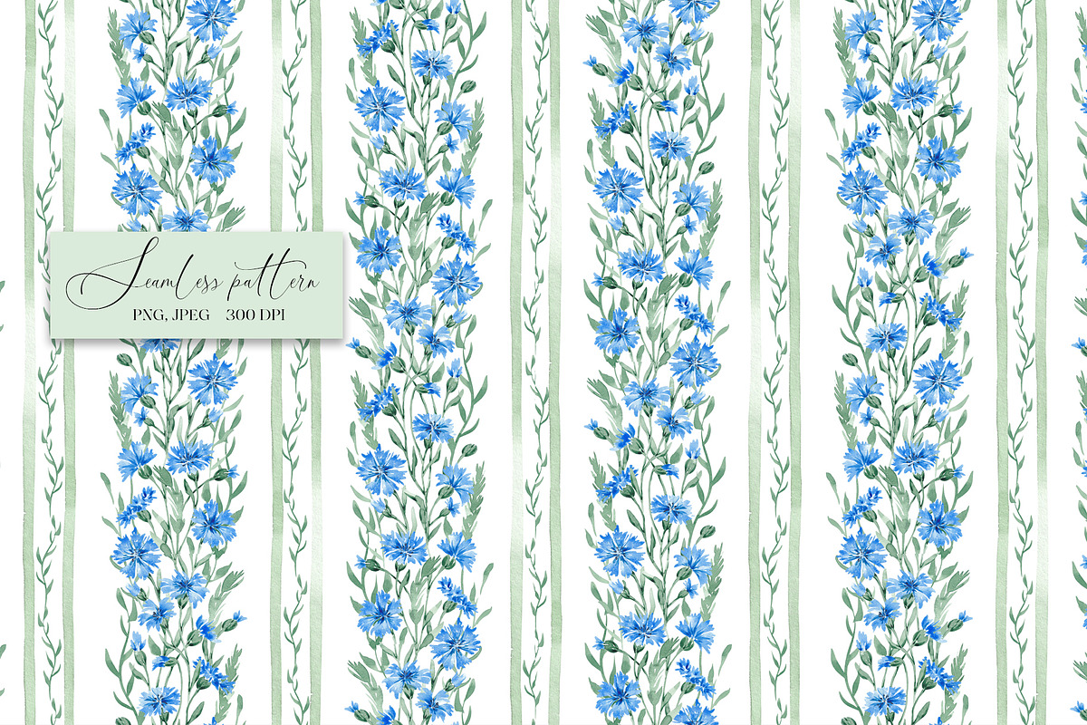 Cornflower wallpaper pattern, a Pattern Graphic by SirenaArt (Photo 3 of 13)