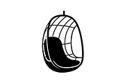 Hanging Egg Chair Silhouette Bundle, an Illustration by Designer_Momina (Thumbnail 40 of 51)