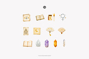 wiccan clipart mystical elements set, a Decorative Illustration by Patishop Art (Thumbnail 7 of 10)