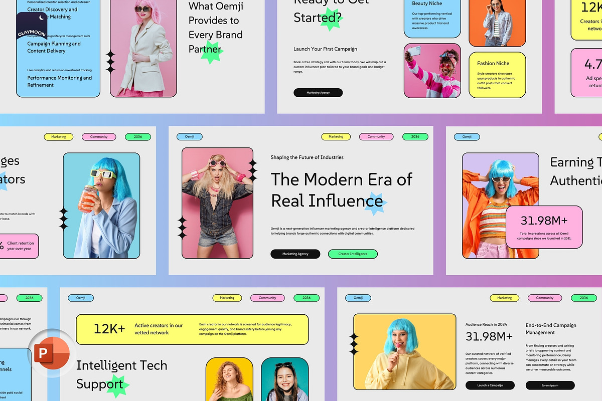 Influencer Marketing Agency, a Presentation Template by Claymoon Lab (Photo 2 of 7)