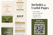 Olive Green Wedding Website, a Landing Page Template by Everyday Perfection (Thumbnail 3 of 10)