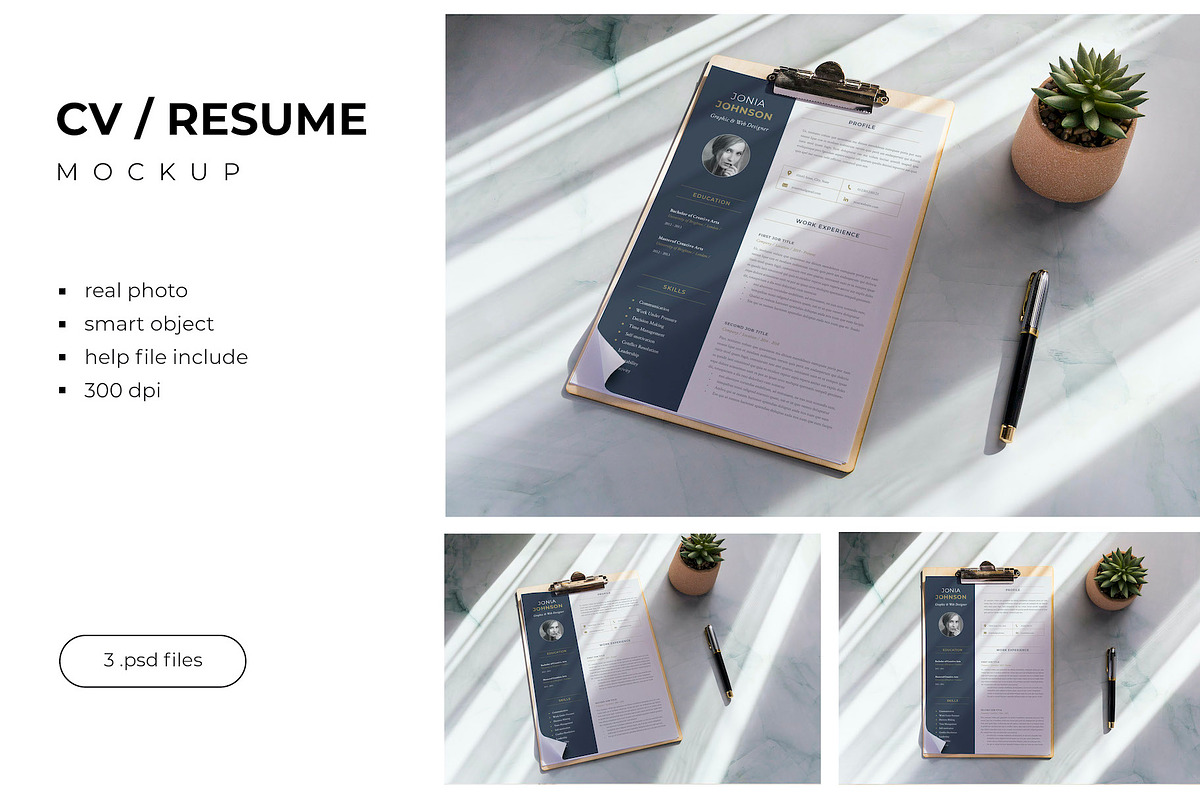 CV / Resume Mockup, a Product Mockup by Best Project (Photo 1 of 4)