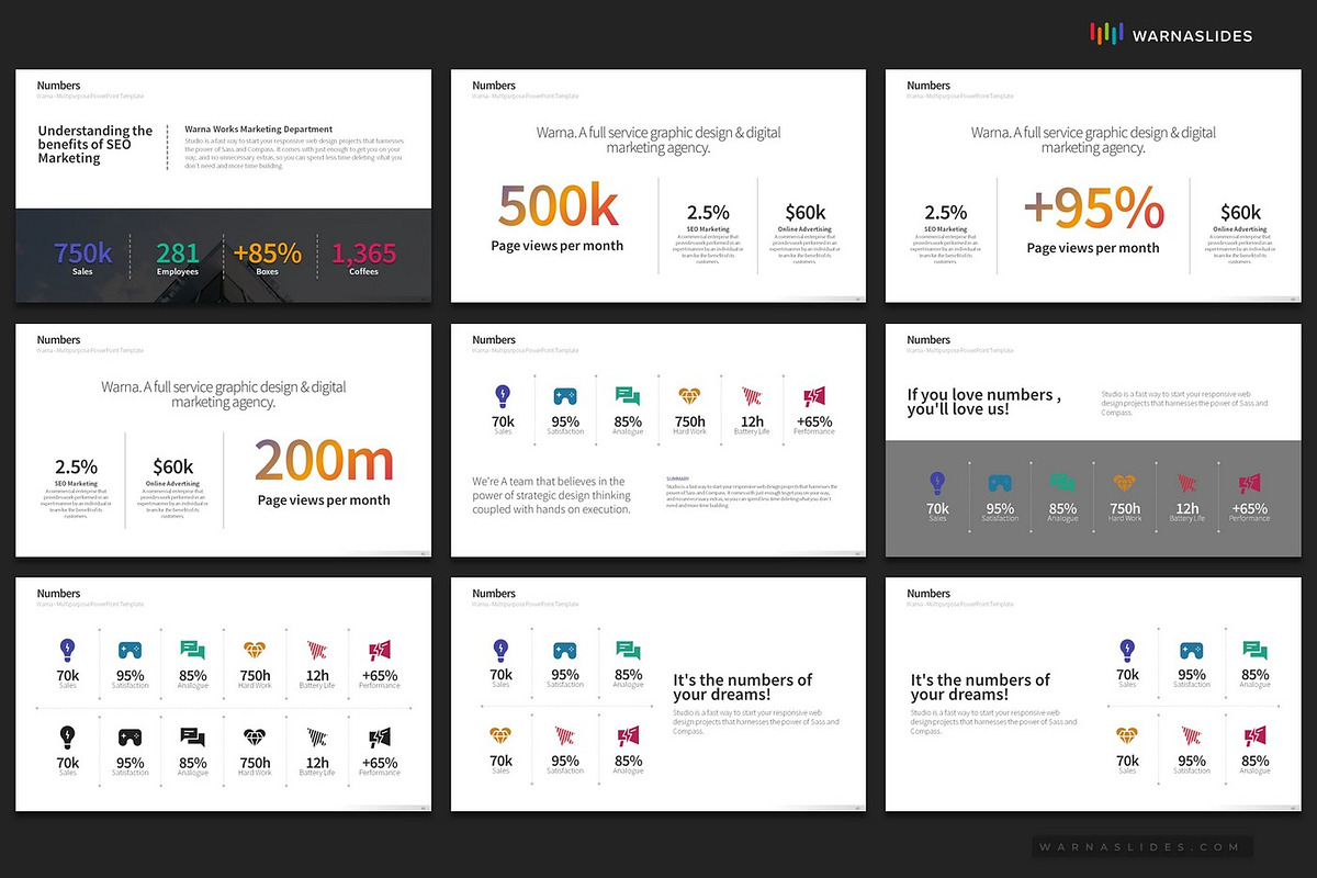 Numbers & Data PowerPoint Templates