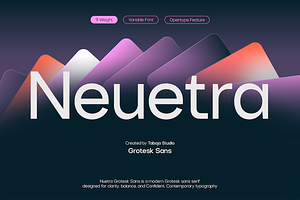 TBJ Neuetra — Grotesk Sans Family