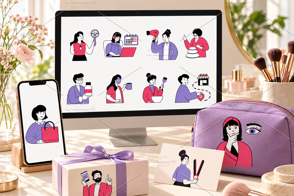 Beauty Salon Illustrations, a Person Illustration by alexdndz (Photo 2 of 3)