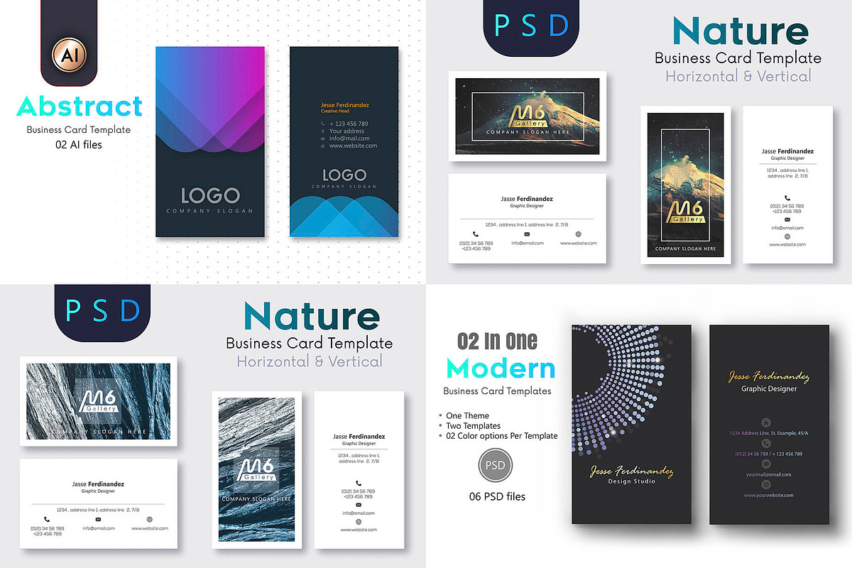 125 Business Card MEGA Bundle, a Business Card Template by M6 Gallery (Photo 10 of 33)