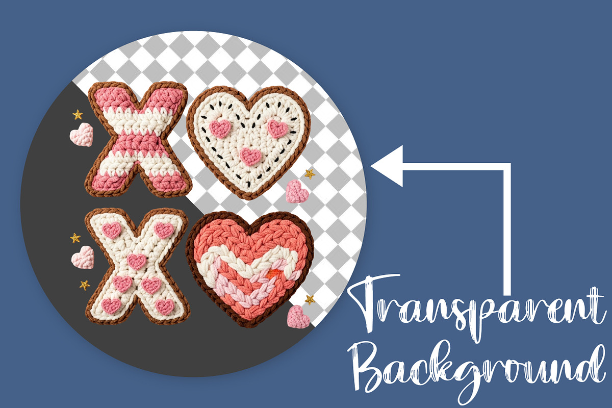 XOXO Valentine Day Heart Faux PNG, an Illustration by Canvas Craft (Photo 2 of 7)