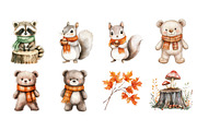 Fall Animal Clipart, a Seasonal Illustration by CitraGraphics (Thumbnail 4 of 4)